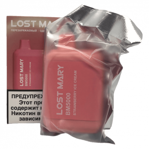 LOST MARY BM - Клубничное Мороженое (Strawberry Ice Cream, 5000 затяжек) купить в Иркутске