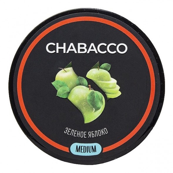 Смесь Chabacco MEDIUM - Green Apple (Зелёное Яблоко, 40 грамм) купить в Иркутске