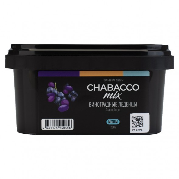 Смесь Chabacco MIX MEDIUM - Grape Drops (Виноградные Леденцы, 200 грамм) купить в Иркутске