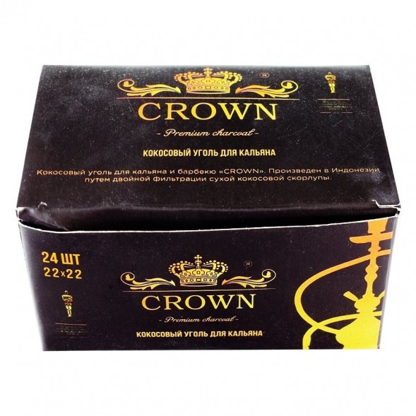 Уголь Crown (22 мм, 24 кубика) купить в Иркутске