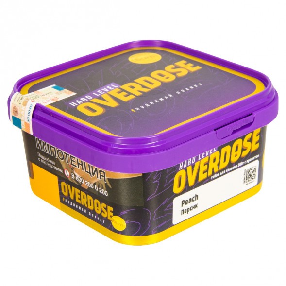 Табак Overdose - Peach (Персик, 200 грамм) купить в Иркутске
