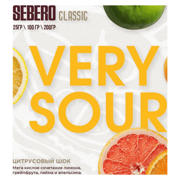 Табак Sebero - Very Sour (Цитрусовый Шок, 200 грамм) купить в Иркутске