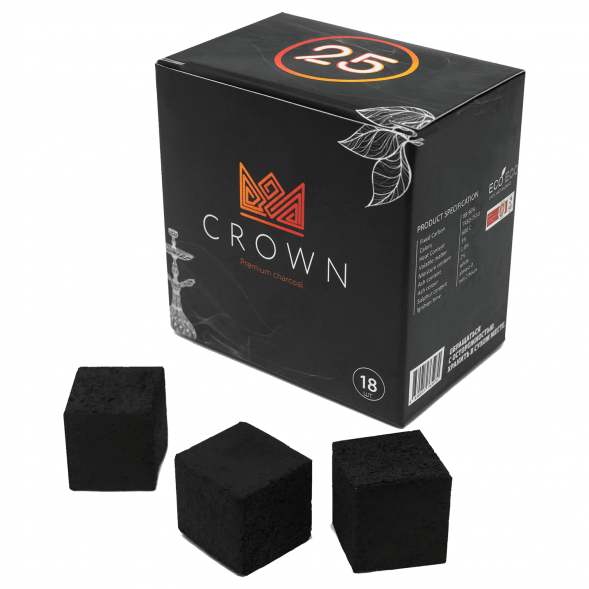 Уголь Crown (25 мм, 18 кубиков) купить в Иркутске