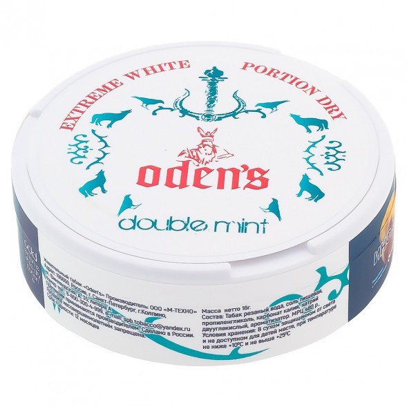 Табак жевательный ODENS - Double Mint Extreme White Dry (13 грамм, Швеция) купить в Иркутске