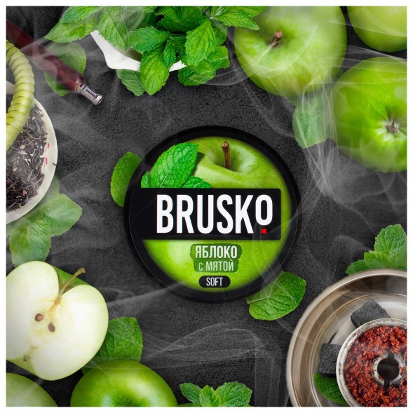 Смесь Brusko Medium - Яблоко с Мятой (50 грамм) купить в Иркутске