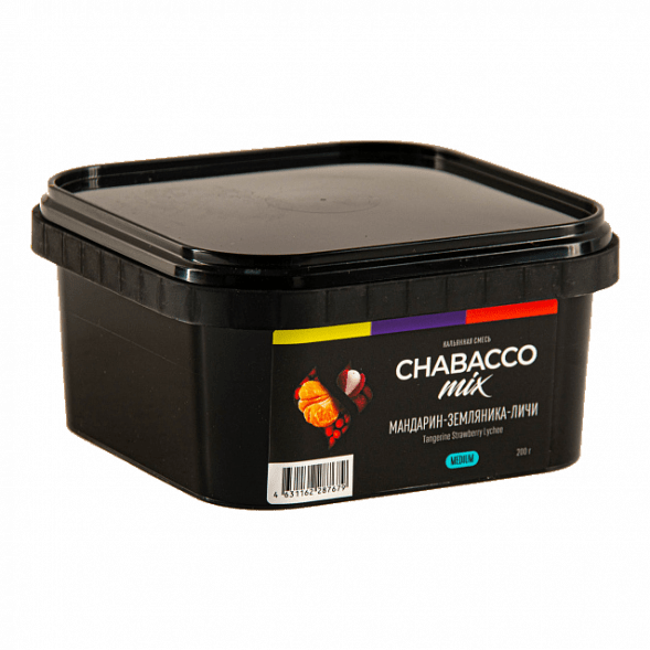 Смесь Chabacco MIX MEDIUM - Tangerine Strawberry Lychee (Мандарин, Земляника, Личи, 200 грамм) купить в Иркутске