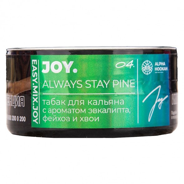 Табак Joy - Always Stay Pine (Эвкалипт, Фейхоа и Хвоя, 25 грамм) купить в Иркутске