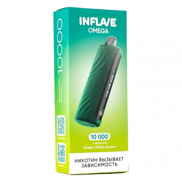 INFLAVE OMEGA - Киви Лайм Алоэ (Kiwi Lime Aloe, 10000 затяжек) купить в Иркутске