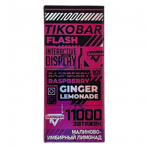 TIKOBAR FLASH - Малиново-Имбирный Лимонад (Raspberry Ginger Lemonade, 11000 затяжек) купить в Иркутске