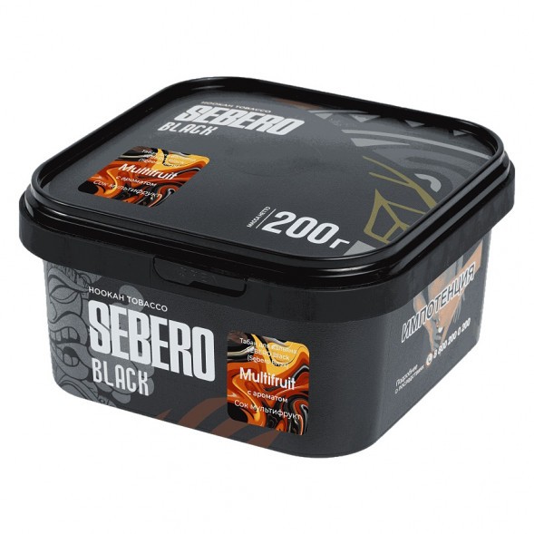 Табак Sebero Black - Multifruit (Сок Мультифрукт, 200 грамм) купить в Иркутске