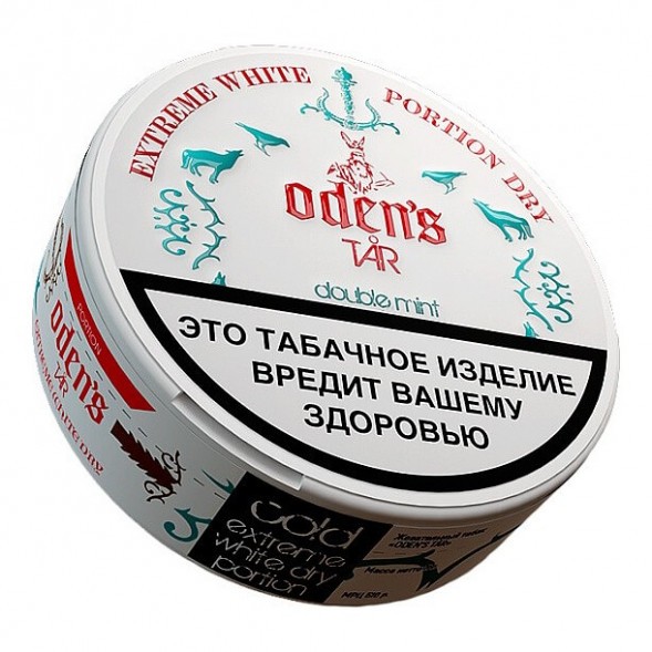 Табак жевательный ODENS - TAR Double Mint Extreme White Dry (16 грамм, Россия) купить в Иркутске