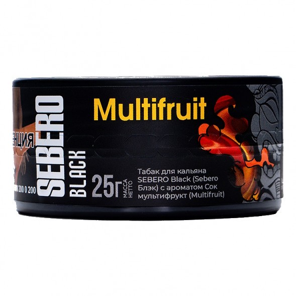Табак Sebero Black - Multifruit (Сок Мультифрукт, 25 грамм) купить в Иркутске