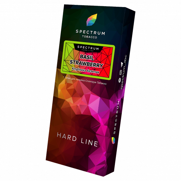Табак Spectrum Hard - Basil Strawberry (Клубника Базилик, 100 грамм) купить в Иркутске