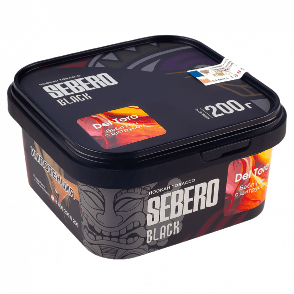 Табак Sebero Black - Del Toro (Бабл гам с Цитрусом, 200 грамм) купить в Иркутске