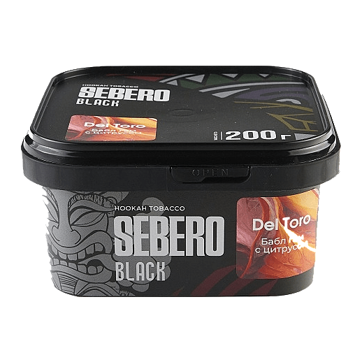 Табак Sebero Black - Del Toro (Бабл гам с Цитрусом, 200 грамм) купить в Иркутске