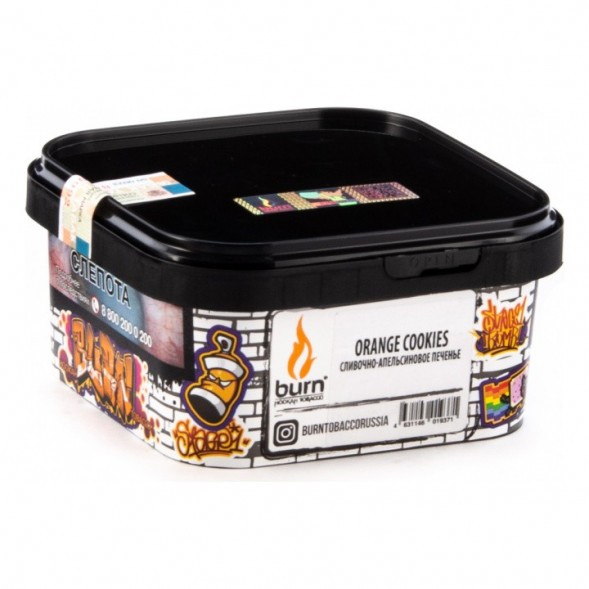 Табак Burn - Orange Cookies (Сливочно-апельсиновое Печенье, 200 грамм) купить в Иркутске