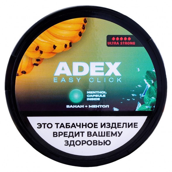 Табак жевательный ADEX ULTRA STRONG WIDE Click - Банан Ментол купить в Иркутске