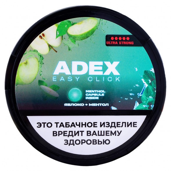Табак жевательный ADEX ULTRA STRONG WIDE Click - Яблоко Ментол купить в Иркутске