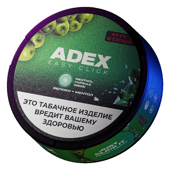 Табак жевательный ADEX ULTRA STRONG WIDE Click - Яблоко Ментол купить в Иркутске
