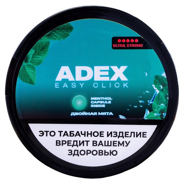 Табак жевательный ADEX ULTRA STRONG WIDE Click - Двойная Мята купить в Иркутске