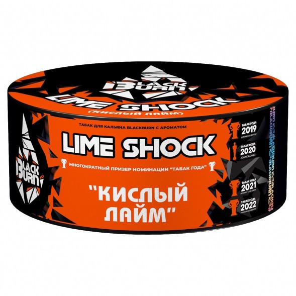 Табак BlackBurn - Lime Shock (Кислый Лайм, 100 грамм) купить в Иркутске