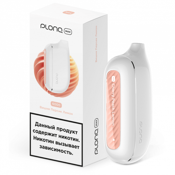 PLONQ MAX - Вишня Персик Лимон (6000 затяжек) купить в Иркутске