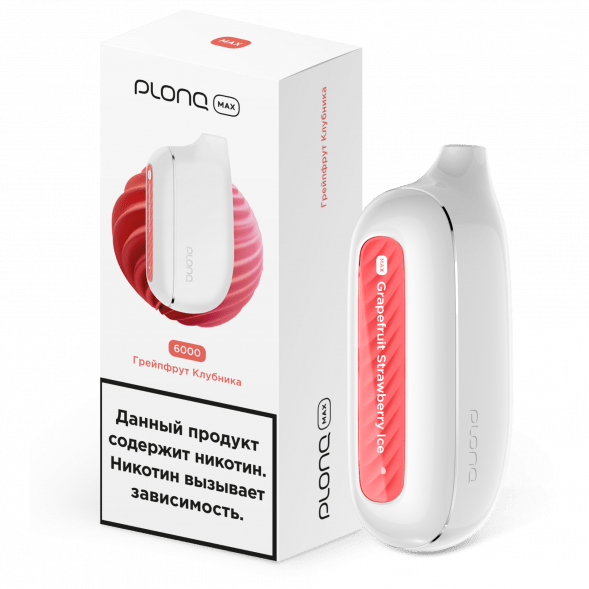 PLONQ MAX - Грейпфрут Клубника (6000 затяжек) купить в Иркутске