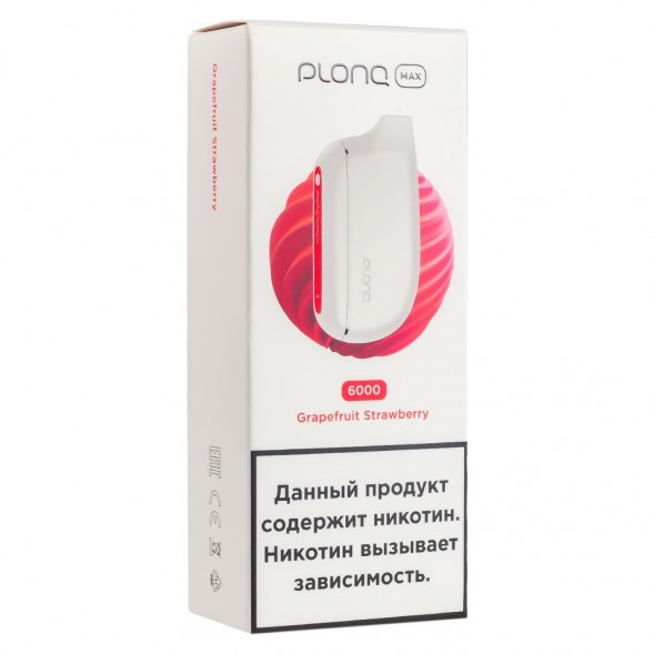 PLONQ MAX - Грейпфрут Клубника (6000 затяжек) купить в Иркутске