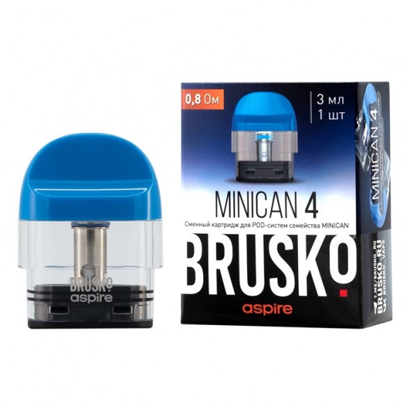 Сменный картридж Brusko - Minican 4 (0.8 Ом, Синий) купить в Иркутске