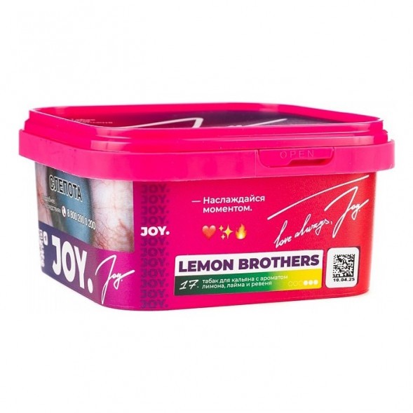 Табак Joy - Lemon Brothers (Лимон, Лайм и Ревень, 200 грамм) купить в Иркутске