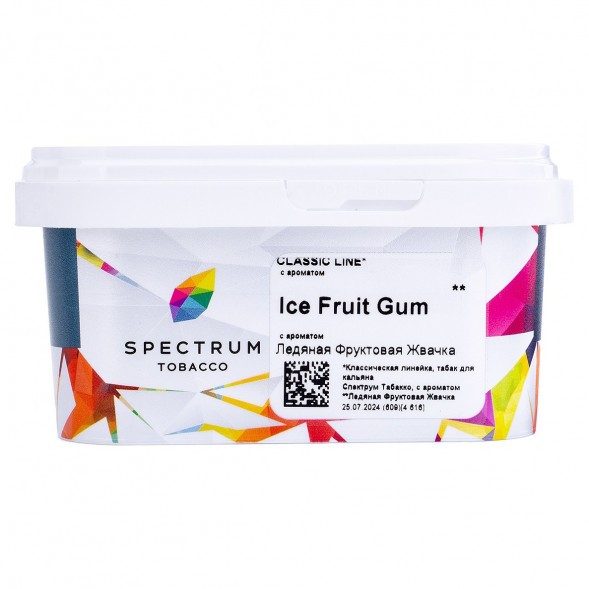 Табак Spectrum - Ice Fruit Gum (Ледяная Фруктовая Жвачка, 200 грамм) купить в Иркутске