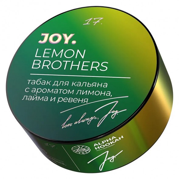 Табак Joy - Lemon Brothers (Лимон, Лайм и Ревень, 25 грамм) купить в Иркутске
