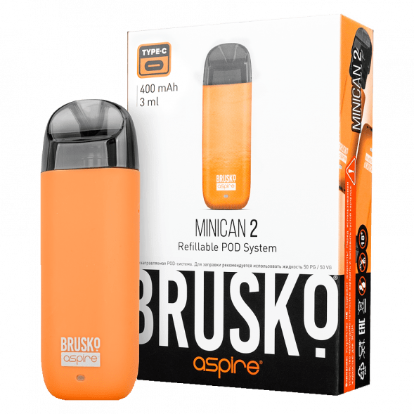 Электронная сигарета Brusko - Minican 2 (400 mAh, Оранжевый) купить в Иркутске
