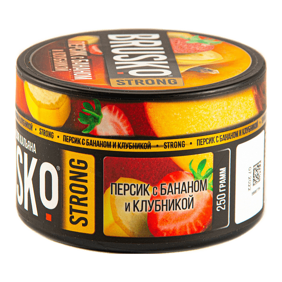 Смесь Brusko Strong - Персик с Бананом и Клубникой (250 грамм) купить в Иркутске