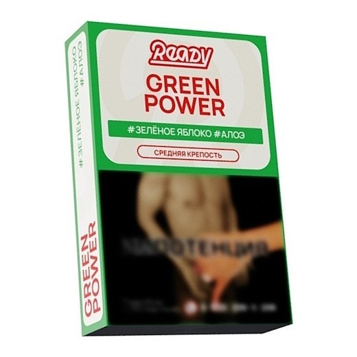 Табак Ready - Green Power (Зелёное Яблоко, Алоэ, 25 грамм) купить в Иркутске
