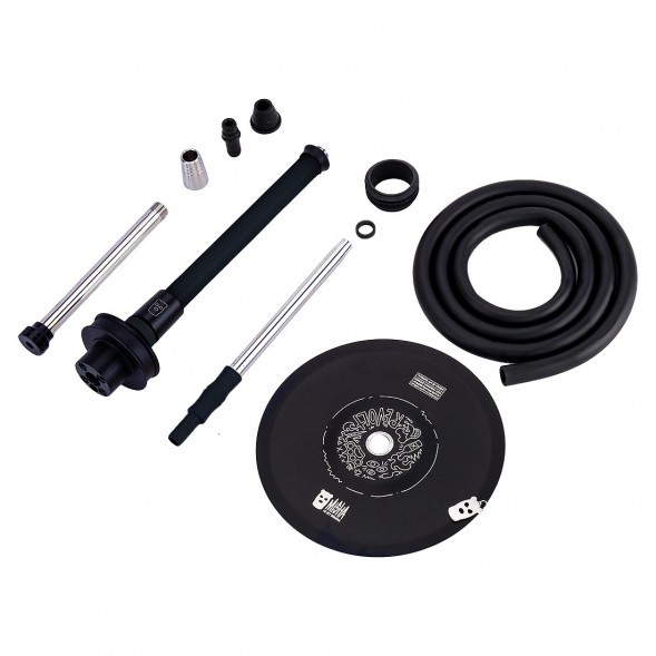 Кальян MISHA Rebel - Revolt Jet Black (Чёрный Матовый, Без Колбы) купить в Иркутске