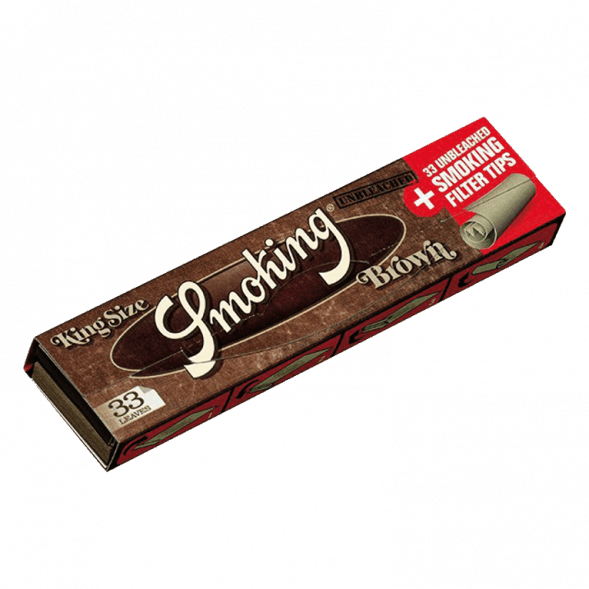 Бумага для самокруток Smoking - King Size Brown + Filter Tips (110х44 мм, 33 штуки) купить в Иркутске