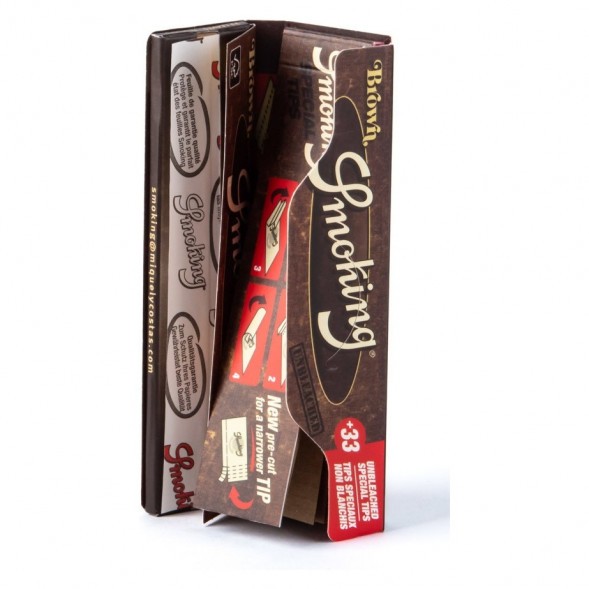 Бумага для самокруток Smoking - King Size Brown + Filter Tips (110х44 мм, 33 штуки) купить в Иркутске