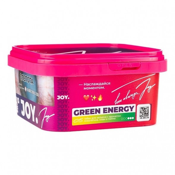 Табак Joy - Green Energy (Энергетик, Киви и Лайм, 200 грамм) купить в Иркутске