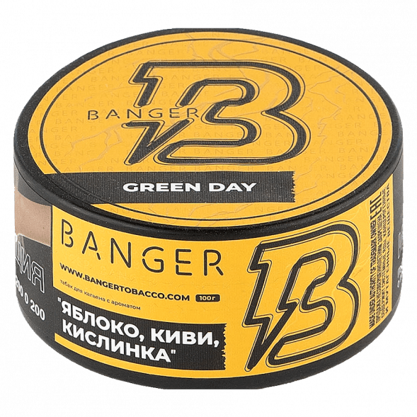 Табак Banger - Green Day (Яблоко, Киви, Кислинка, 100 грамм) купить в Иркутске