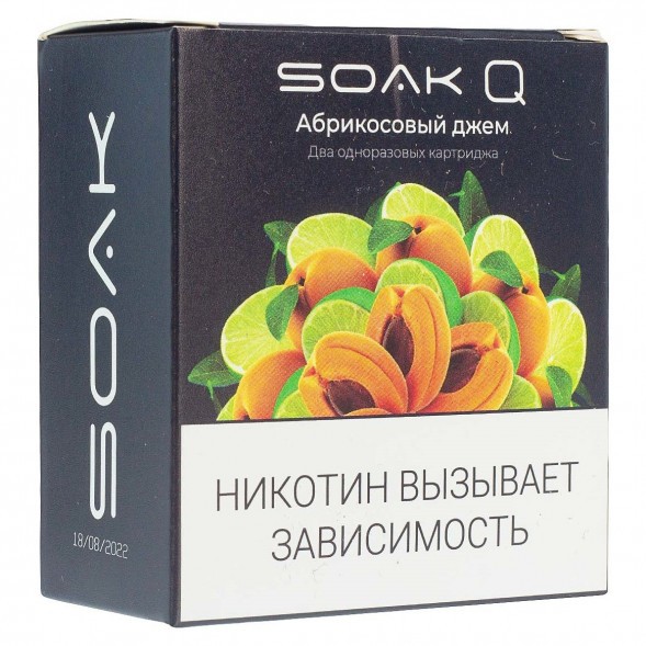 Картридж SOAK Q - Абрикосовый Джем (1500 затяжек х 2 шт.) купить в Иркутске