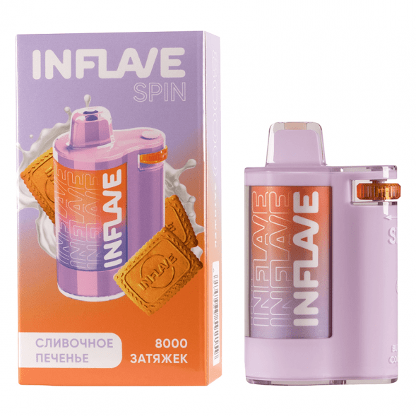 INFLAVE SPIN - Сливочное Печенье (8000 затяжек) купить в Иркутске