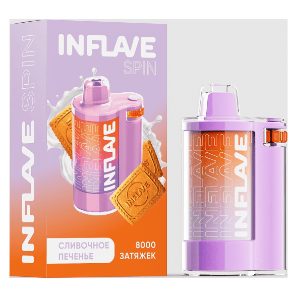 INFLAVE SPIN - Сливочное Печенье (8000 затяжек) купить в Иркутске
