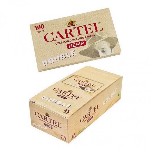 Бумага для самокруток Cartel - Double Organic Hemp Unbleached (100 штук) купить в Иркутске