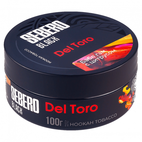 Табак Sebero Black - Del Toro (Бабл гам с Цитрусом, 100 грамм) купить в Иркутске