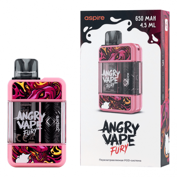Электронная сигарета Brusko - Angry Vape Fury (650 mAh, Розовый) купить в Иркутске