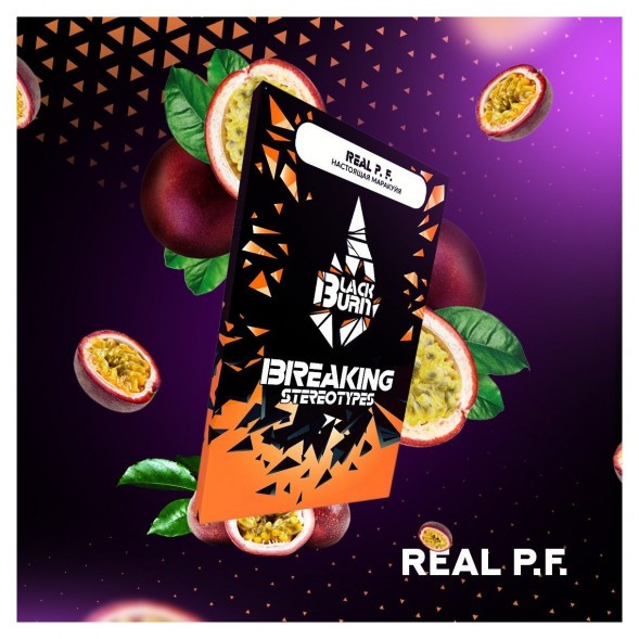 Табак BlackBurn - Real P.F. (Настоящая Маракуйя, 100 грамм) купить в Иркутске