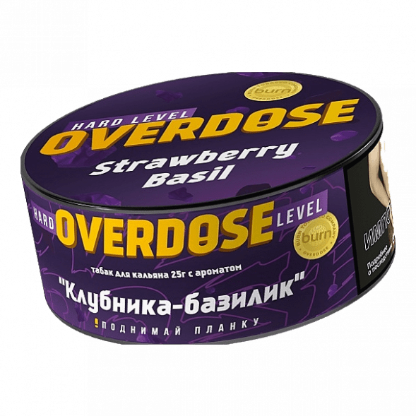 Табак Overdose - Strawberry Basil (Клубника-Базилик, 25 грамм) купить в Иркутске