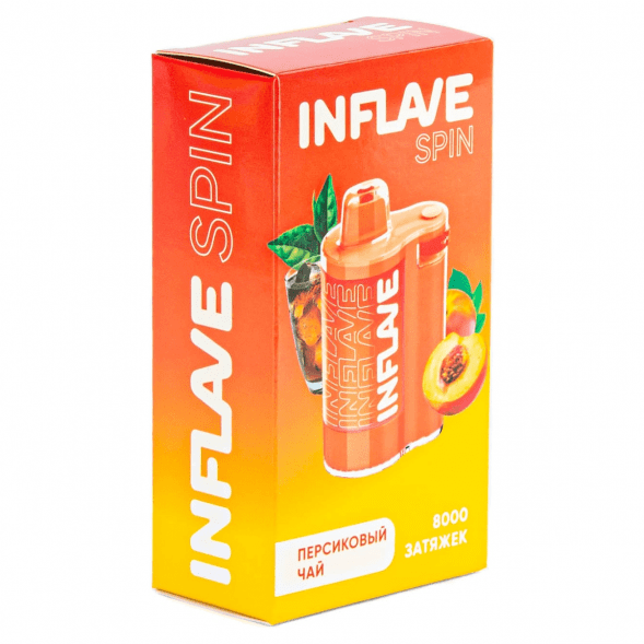 INFLAVE SPIN - Персиковый Чай (8000 затяжек) купить в Иркутске