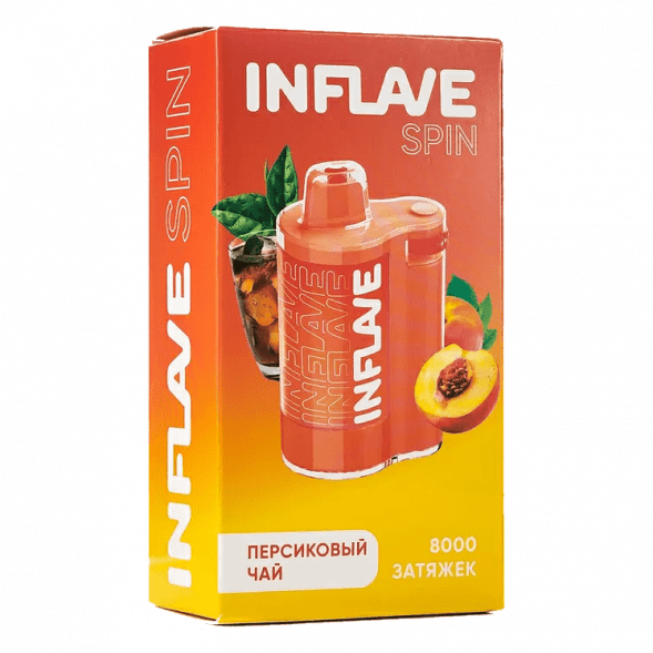 INFLAVE SPIN - Персиковый Чай (8000 затяжек) купить в Иркутске